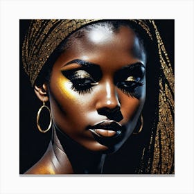 Gold And Black Beauty Canvas Print