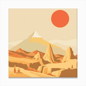 A Cappadocia In Turkey Minimal Illustration 1720348893 3 Canvas Print