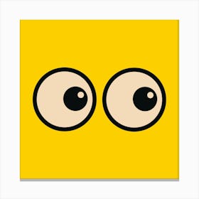 I See You Eyes Yellow Canvas Print