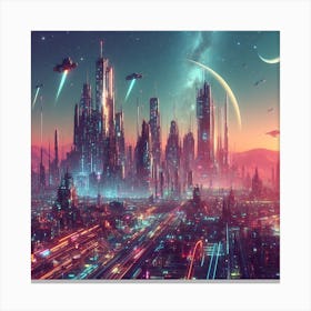 Futuristic City 72 Canvas Print