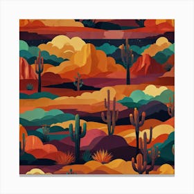 Cactus Desert 5 Canvas Print