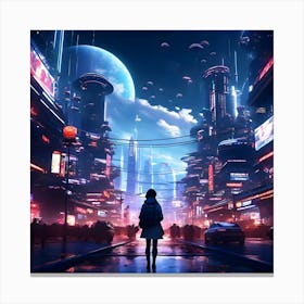 Futuristic City 3 Canvas Print