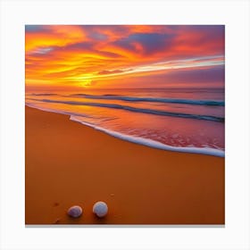 Sunset On The Beach 6 Canvas Print