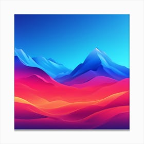 Abstract Mountain Landscape 7 Canvas Print