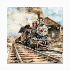 Vintage Steam Train 3 Canvas Print