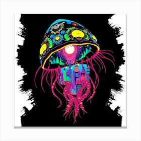 Psychedelic Jellyfish 1 Canvas Print