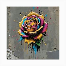 Graffiti Rose 2 Canvas Print