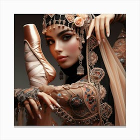 Muslim Woman In Traditional Dress 2 Canvas Print