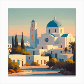 Greece Painting Canvas Print