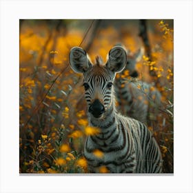 Zebra In The Wild Canvas Print