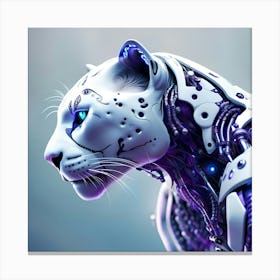 Cyborg Cat Canvas Print