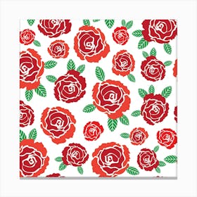 Roses pattern Canvas Print