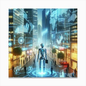 Futuristic Cityscape 60 Canvas Print