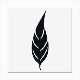 Minimalist Leaf Silhouette 1 Canvas Print