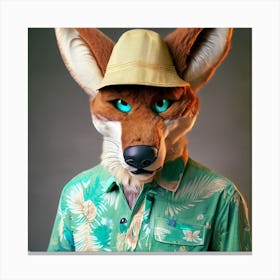 tropical Fox Canvas Print