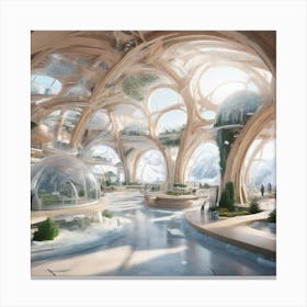 A Futuristic town 1 Canvas Print