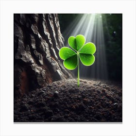 A four-leaf clover 1 Canvas Print