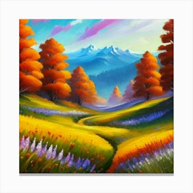 Magnificent forest meadows oil painting abstract painting art 6 Canvas Print