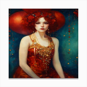 Girl With Red Hair Canvas Print