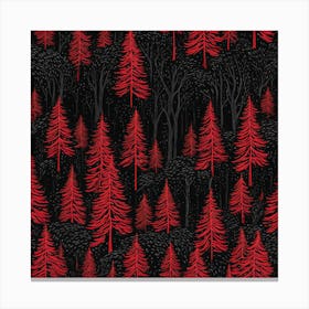 Red Forest Canvas Print