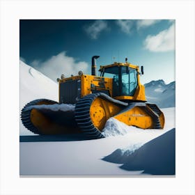 Buldozer Snow (1) Canvas Print