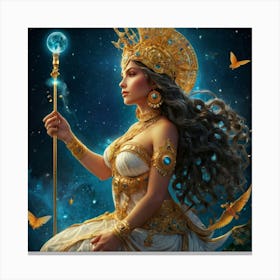 Aphrodite The Magic of Watercolor: A Deep Dive into Undine, the Stunningly Beautiful Asian Goddess 2 Canvas Print