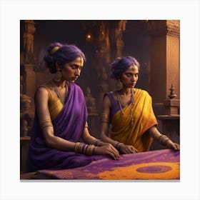 Two Indian Women 1 Canvas Print