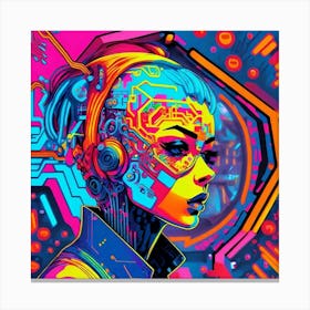 Futuristic Girl 1 Canvas Print