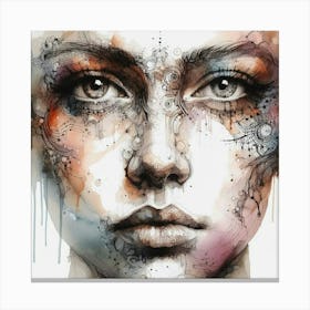 Abstract Of A Woman'S Face 4 Canvas Print