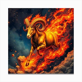 Zodiac Ram 22 Canvas Print