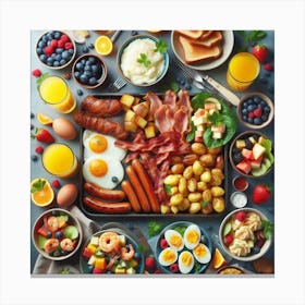 Breakfast In Bed Canvas Print