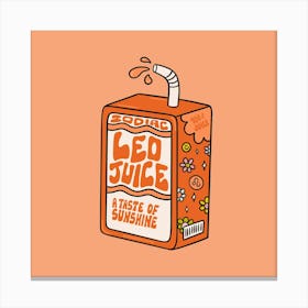 Leo Juice Box Canvas Print