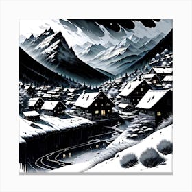 Winter Village 1 Canvas Print