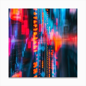 Blurry City Lights Canvas Print