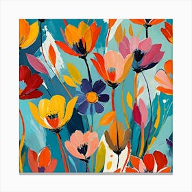 Colorful Flowers 21 Canvas Print