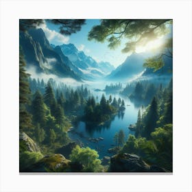 Landscape In The Mountains 2 Canvas Print