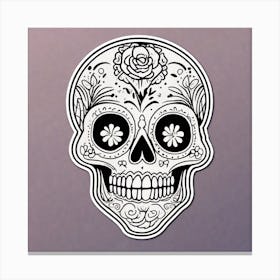 Day Of The Dead Skull 11 Canvas Print