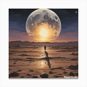 Sun in the Moon Canvas Print