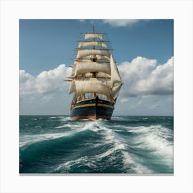 Sailing Ship In The Ocean Canvas Print