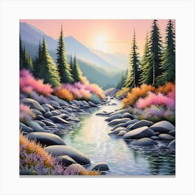 Mountain stream Canvas Print