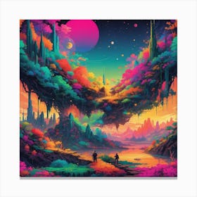 Psychedelic Landscape Canvas Print