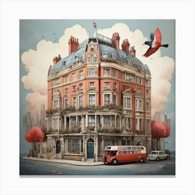 London Hotel Canvas Print
