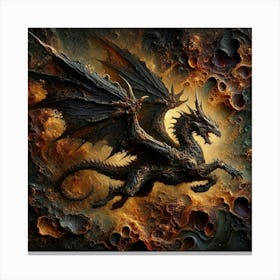 Black Dragon Canvas Print