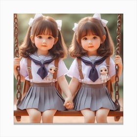 Two Sailor Dolls Canvas Print