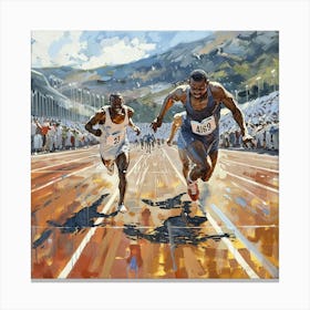 Olympic Runners Canvas Print