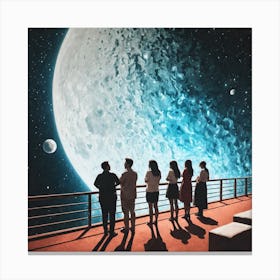 Moon And The Stars 11 Canvas Print