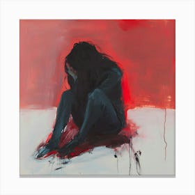 Crimson Solitude Canvas Print