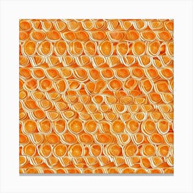 Orange And White Pattern Canvas Print