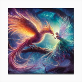 Phoenix And Fairy Canvas Print