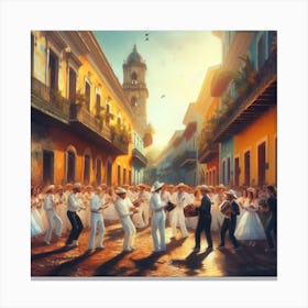 Puerto Rico Dancers - Bomba y Plena Canvas Print